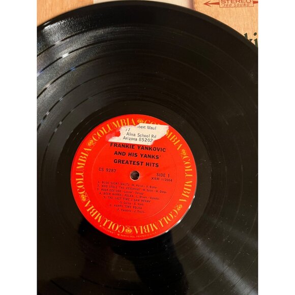 Frankie Yankovic And His Yanks Greatest Hits Vinyl LP Polka CS9287 Pre-Owned - Picture 3 of 5